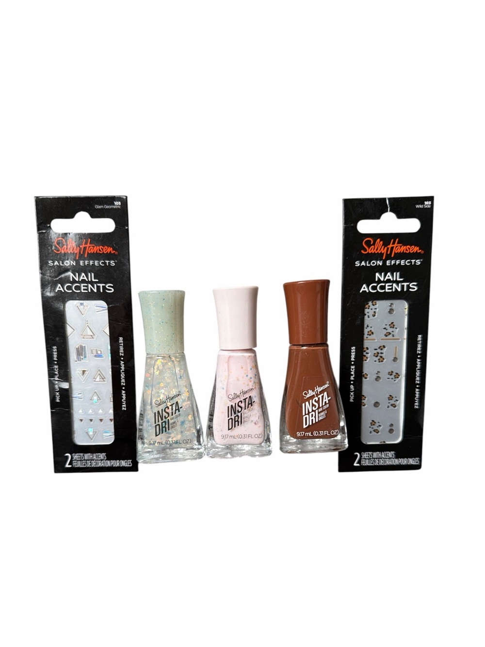 Sally Hansen Insta-Dri Nail Polish & Nail Accents Bundle Brand New